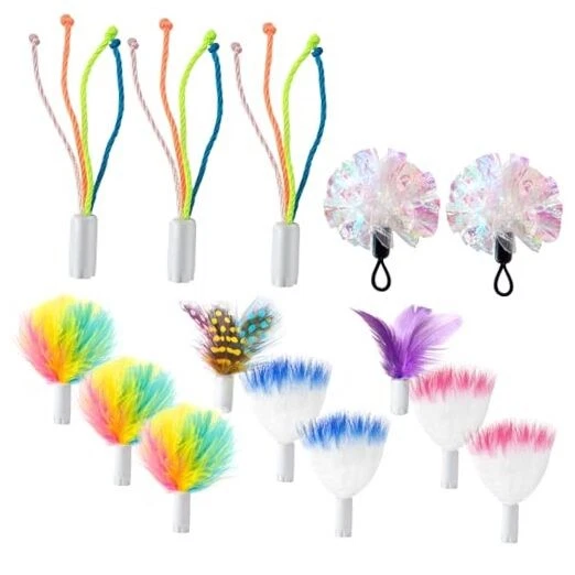 14PCS Cat Feather Toys Replacement Interactive Kitten Toys for Indoor Cats