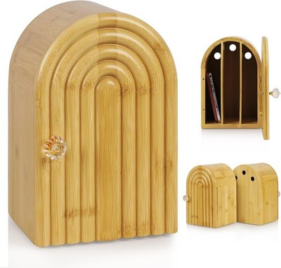 Lzttyee Phone Box for Family Time Bamboo 3 Sections Cell Phone Hold 6 Phones
