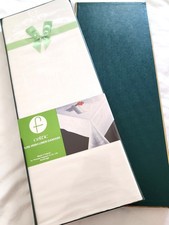 NIB Vintage Celtic Pure Irish 100 Linen Damask White Tablecloth 72x108 inches