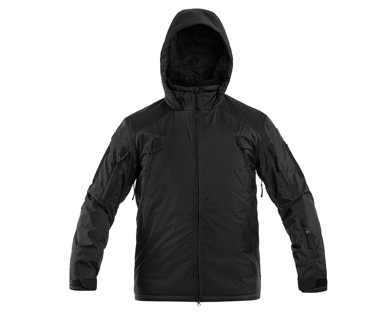 Chaqueta térmica negra genuina Carinthia MIG 4.0 talla grande usada