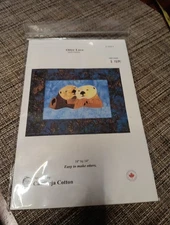 OTTER LOVE Wallhanging Quilt Pattern By Castilleja Cotton 18" x 14" NEW 
