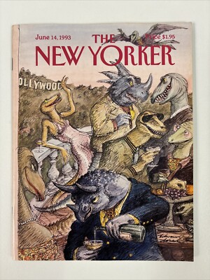The New Yorker June 14 1993, Jurassic Perks by Edward Sorel vintage magazine 90s