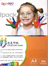 A4 Orange Color Copy Paper 24 lb 100/Ream 8.5x11''