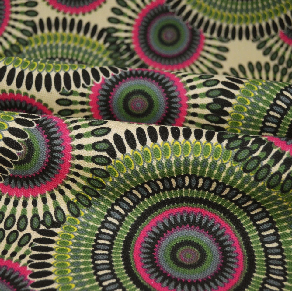 Funda Cojín Asiento Redondo 3D Lona Algodón Flor Oliva Verde AF259r Tamaño Personalizado Foto 3 de 4