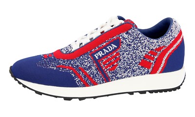 PRADA Knit Milano 70 Sneakers - 1E371L - Blue Red White - NEW | eBay