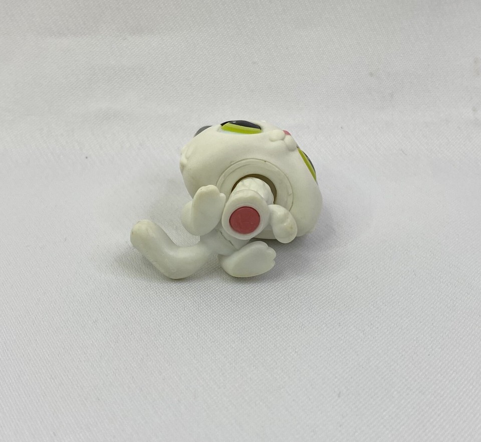 Littlest Pet Shop LPS Authentic 100 Kitten White Grey Baby Cat Green