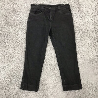 Eileen Fisher M Denim Jean Capris Wide Leg Cropped Black | eBay