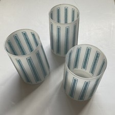 Vintage (retro) Glass Wall Light Sconces - Blue & White (3 Available)