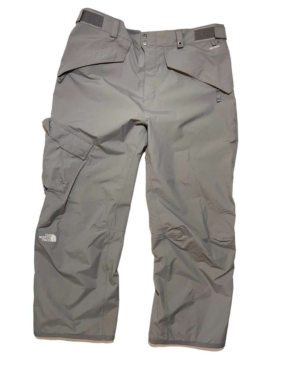 Men s The North Face HyVent Snow Pants Grey Nylon Size XL eBay