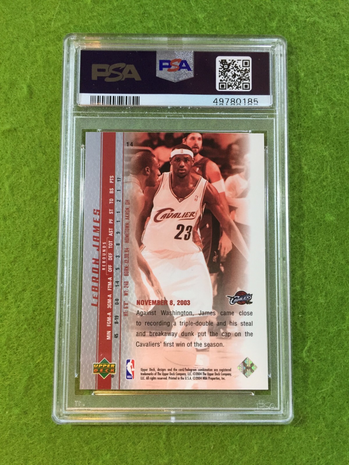 LEBRON JAMES ROOKIE CARD PSA 9 CAVS SP RC 2003 LeBron James PHENOMENAL BEGINNING view 2