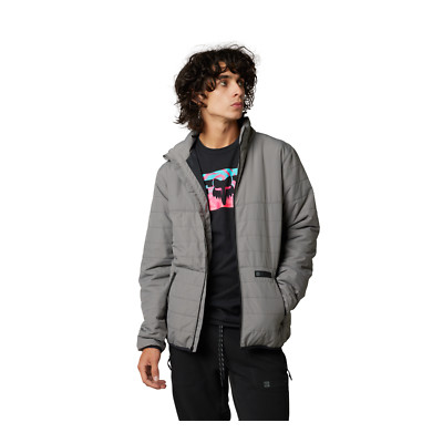 Fox Racing Howl Puffy Zip Up Jacket Dark Grey Men's XLG XLarge*WAS $110 ...