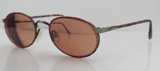 Vintage Nautica J3 296 Brown Gray Oval Metal Sunglasses Italy FRAMES ONLY
