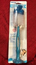 Baby Bottle Washer Brush Sponge Cleaner Nipple Cleaner W/ Suction Base 12  BLUE