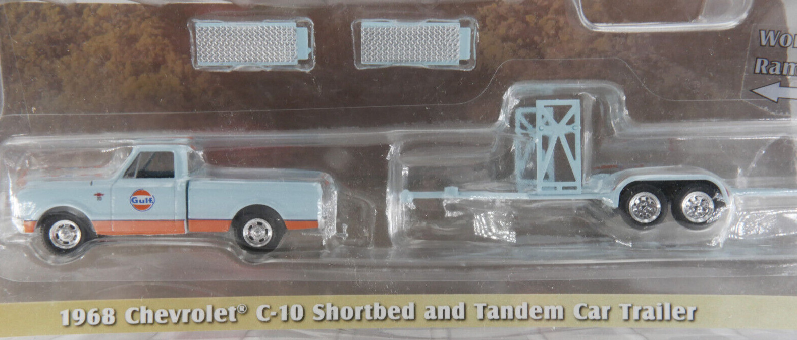 GreenLight 1:64 Chevrolet A.S.S Neu Chevy C 10 Shortbed Trailer Gulf Hitch & Tow