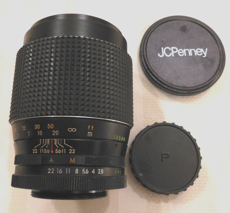 JC Penny 135mm F2.8 telephoto lens