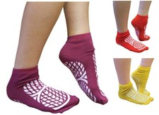 Non Slip Patient Slipper Bed Socks Double Sided Tread Latex Free - Unisex New