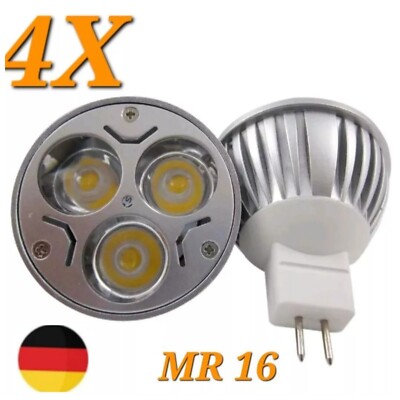 MR16 LED 12V 3W Warm Weiß set 4 Stück (1 Packung) MR16 Licht LED