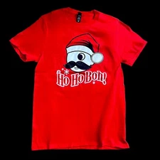 NEW National Bohemian Natty Boh Santa Ho Ho Ho Cotton T-Shirt Size S Christmas