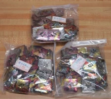 Lot of 432 Square Sunburst Western Indie Metal Conchos Slotted Scarf Belt Slides