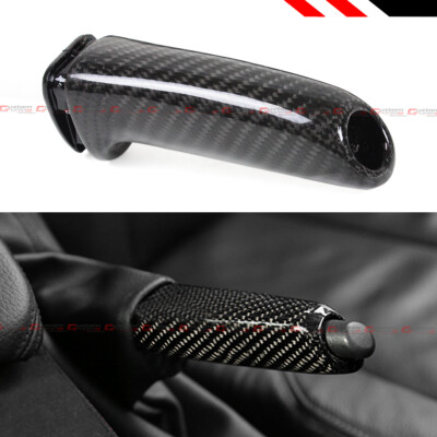 FOR BMW E36 E46 E90 E92 F30 F32 F80 F82 CARBON FIBER BRAKE HANDLE HANDBRAKE GRIP