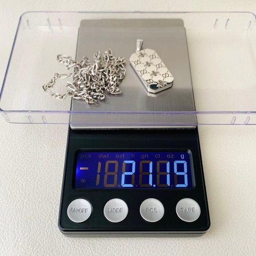 GUCCI Bee ID Necklace Dog Tag Gucci 925 Bee Silver gg USED - Picture 5 of 13