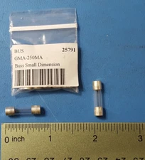 (5 PCS) Fuse , GMA-250MA , BUSS ,  250mA , 250V , GLASS, FAST ACTING ,5 X 20 mm