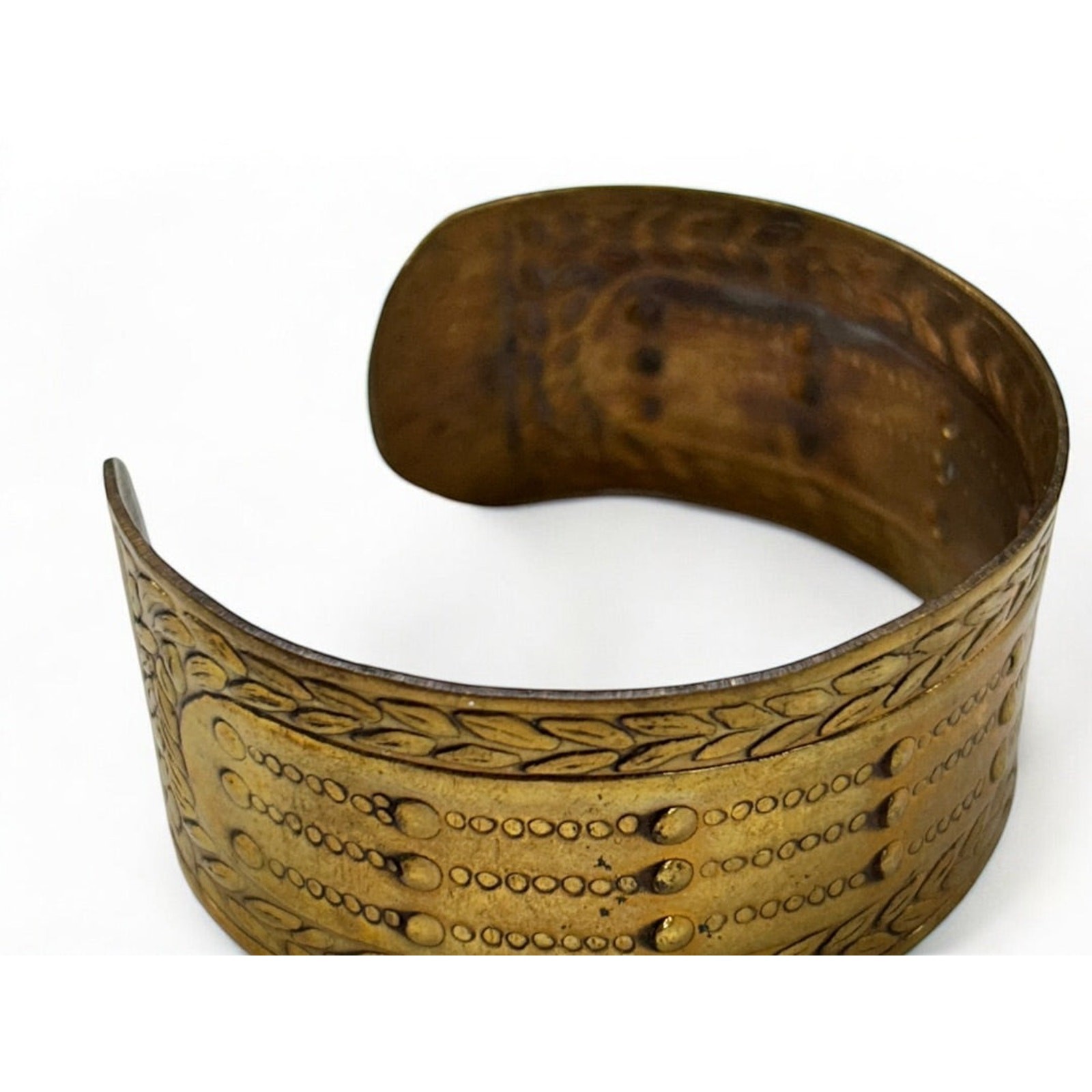 Copper Color Open Adjustable Bangle Bracelet 28mm… - image 2