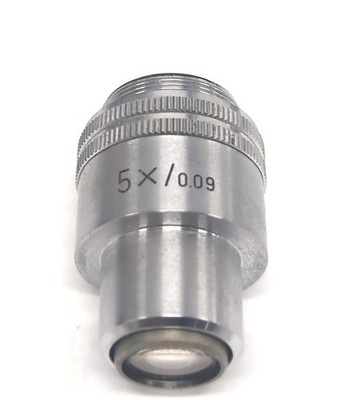 Leitz Wetzlar 5x/0.09 Microscope Objective Lens RMS Threading