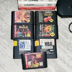 Sega Genesis Console Bundle Lot w/15 Games, Controllers, ESWAT, MS.PACMAN,NFL+++