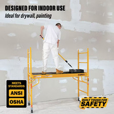 Safeclimb 6 Ft. Baker Scaffold with Platform and Included Trap Door, 1250 Lbs...