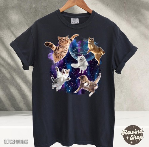 Galaxy Cats Space Tshirt Vintage 90s Shirt Retro Cat Meme Shirt Funny Cat Mem