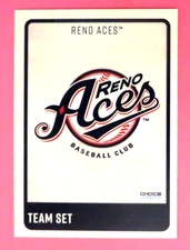 2025 Choice, Reno Aces - TEAM SET HEADER CARD & CHECKLIST