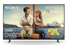 Sony Bravia 3 Smart TV K50S38BP (2025) 50" LED HDR 4K Ultra HD Google tv Black