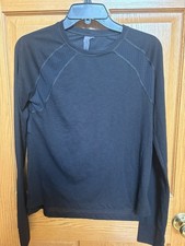 Sweaty Betty Black Long Sleeve Athletic Top Thumb Holes Sz S EUC