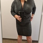 Abendkleid Gr.XL(44/46) schwarz/Silber,ungetragen