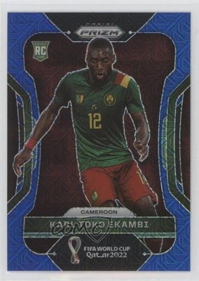 2022 Panini Prizm World Cup Qatar Blue Mojo 74/75 Karl Ekambi Toko #41 n0c