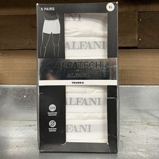 Alfani Mens ALFATECH Trunks Underwear Moisture-Wicking Tagless White 5 -Pack