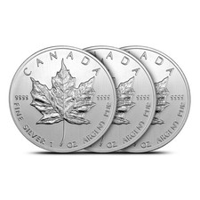 1 oz Canadian Silver Maple Leaf Coin (Random Year) 98.82 per troy oz