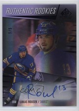 2023 Upper Deck SP Game Used Authentic Rookies Purple 5/5 Lukas Rousek Auto 00em
