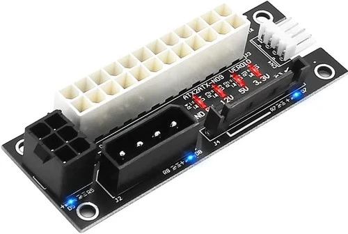 ADD2PSU 4 in 1 Molex 4Pin/SATA/ATX 6Pin/4Pin PSU Multiple Power Supply Adapter