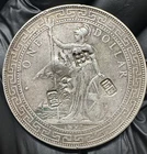 1897 British Trade Dollar Silver Coin – Heavy Authentic Chop Marks – China Trade