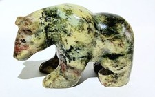 Oso Grisley Polar Nativo Americano Inuit MC Piedra Tallada Original De Colección