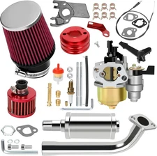 YOXUFA 212cc Carburetor Exhaust Pipe Muffler Stage 2 Kit for Predator 212cc