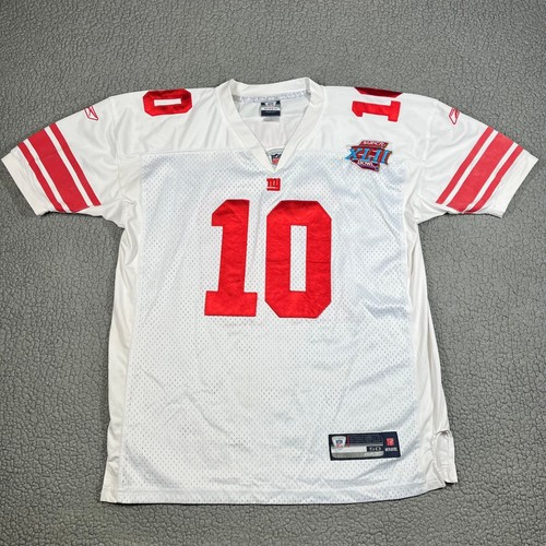 Eli Manning NY Giants Reebok Super Bowl XLII Jersey Authentic White Mens 50