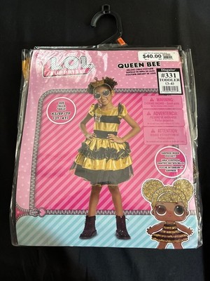 Queen Bee Deluxe XS L.O.L Surprise LOL Doll Dress Halloween Child 3T/4T Costume!
