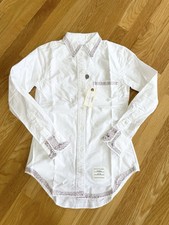 NWT THOM BROWNE WHITE OXFORD TRIM DETAIL SHIRT SIZE 36IT