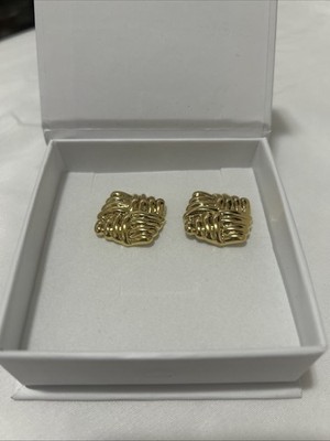 Heaven Mayhem Wind Gold Statement Earrings   18K Gold-Plated Modern Abstract