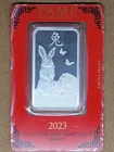 2023 PAMP THE LUNAR CALENDAR SERIES RABBIT 1 OZ SILVER BAR