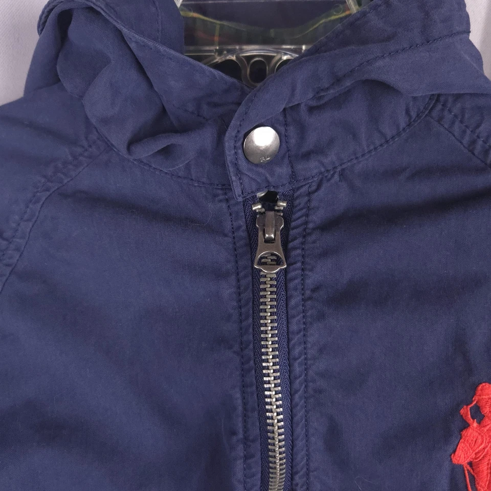 Conjunto Camisa Chaqueta Polo Ralph Lauren Niños Pequeña 8 7 Azul Marino Con Capucha Big Pony Cuadros Foto 2 de 4