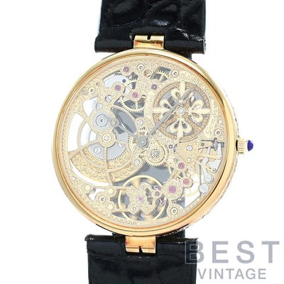 PATEK PHILIPPE Calatrava Skeleton 3878J-001 K18 Yellow Gold 31mm Men's #BVW082